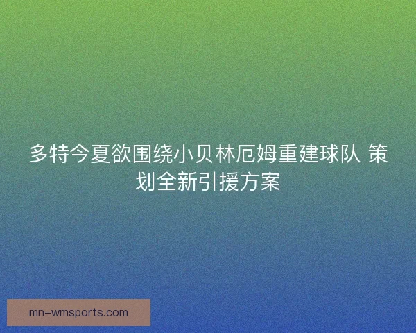 多特今夏欲围绕小贝林厄姆重建球队 策划全新引援方案